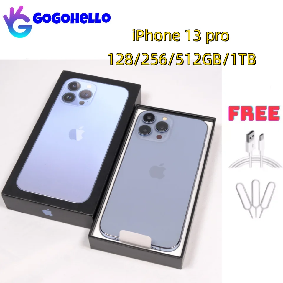 Pôvodný nový iPhone 13 Pro 6 GB RAM 128 GB/256 GB/512 GB/1TB ROM Hexa-Core A15 IOS 12MP Camera