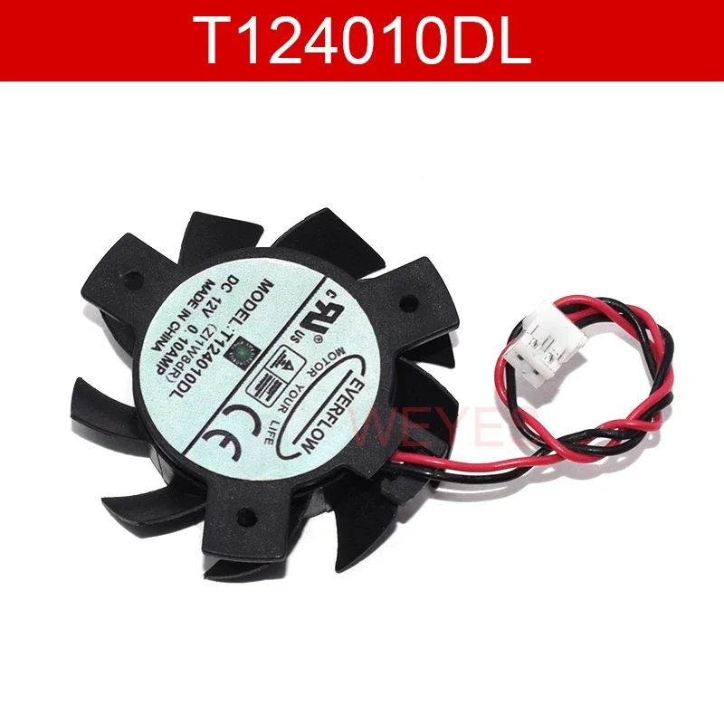 Pôvodný tok T124010DL DC12V 0,1A Dva Ventilátor chladenia