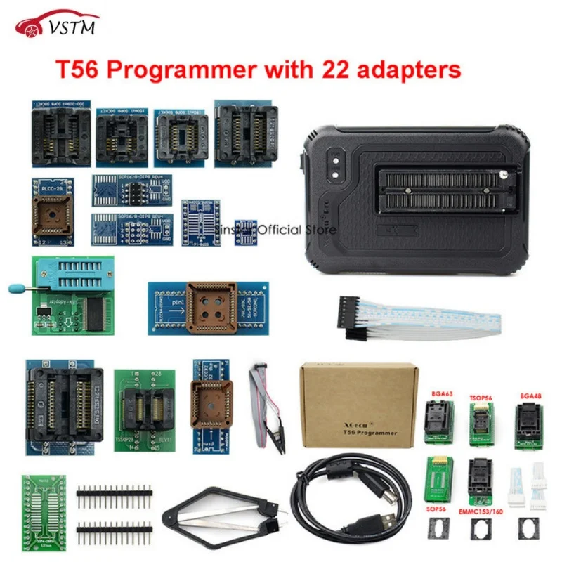 Pôvodný XGECU T56 Universal Programátor Výkonná podpora NOR Flash / NAND Flash / EMMC+15 /17 Adaptéry Testovanie Smart Calculator