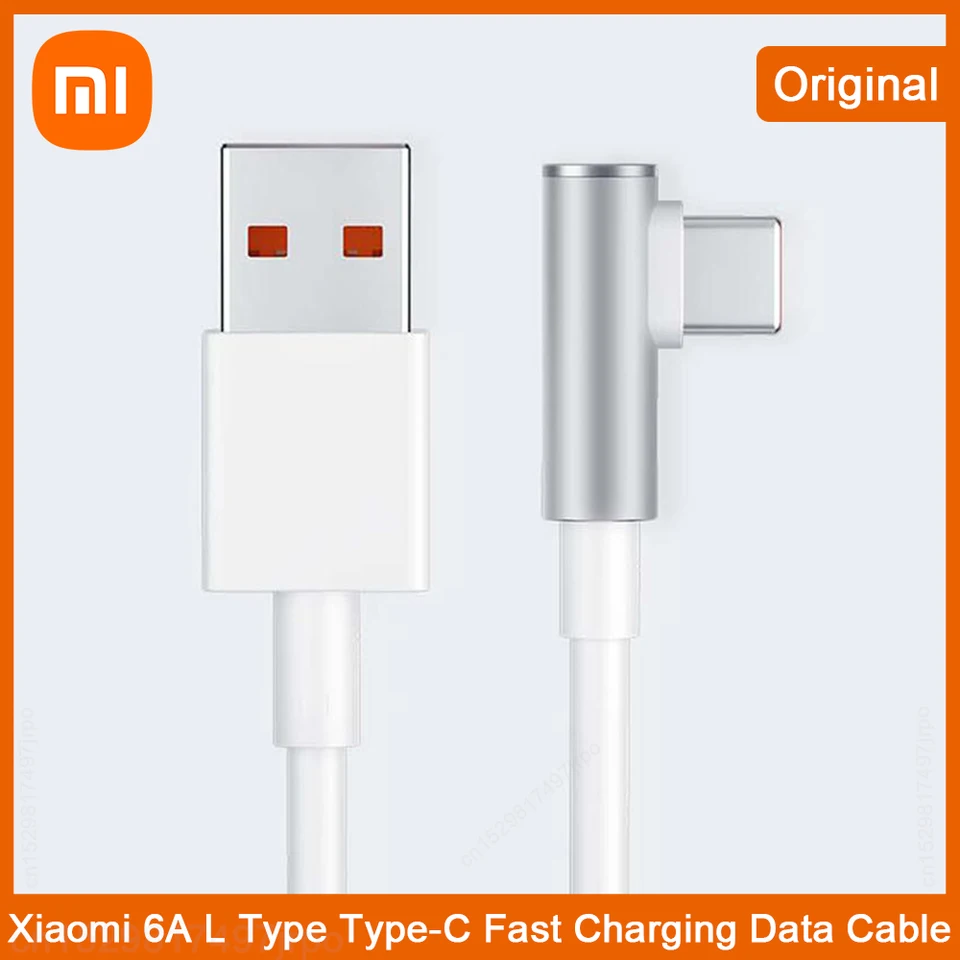 Pôvodný Xiaomi 6a L typ typu C rýchle nabíjanie Dátový kábel USB-A na typ typu C kompatibilné s 120 W nabíjačkou TPE pre telefón