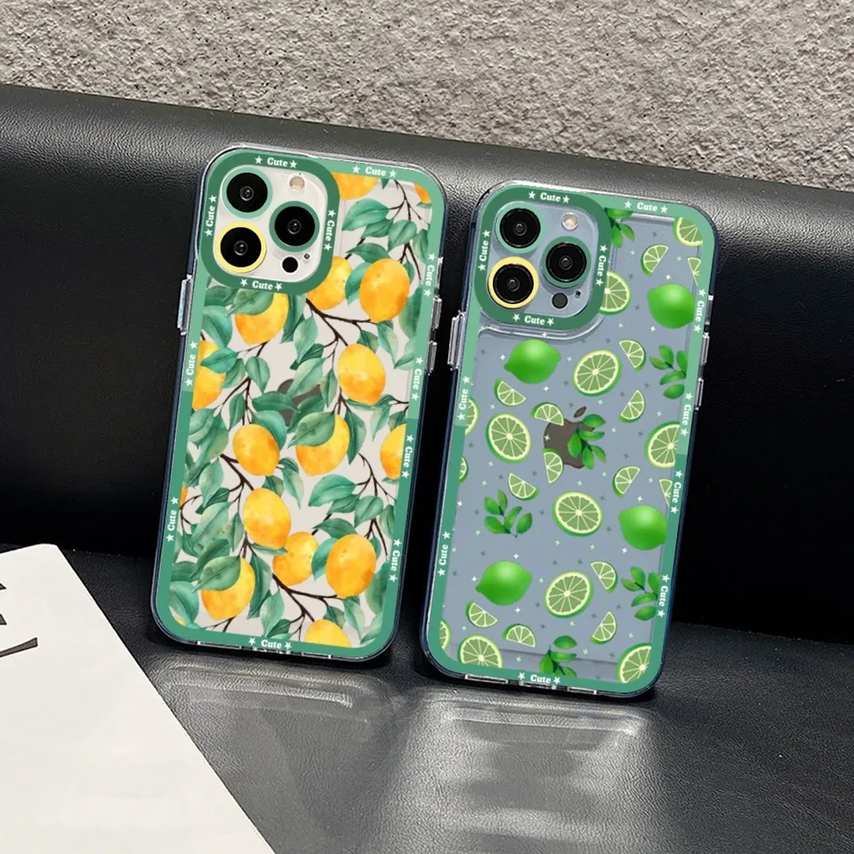 Púzdro o ovocnom citrónovom čerešni pre Redmi 7 8 9 A pre Redmi Note 5 7 8 9 10 11 Pro Max 4G 5G Funfas