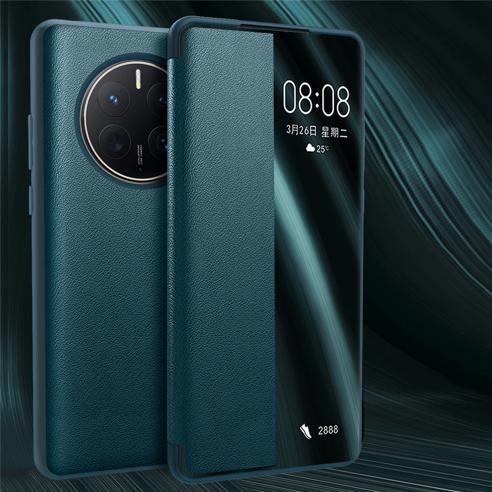 Púzdro pre flip kryt s koženým telefónom pre Huawei P50 Pro P40 Lite P30 Honor 50 Nova 9 8 7 Mate 50 40 30 RS Shockproof Smart Cover