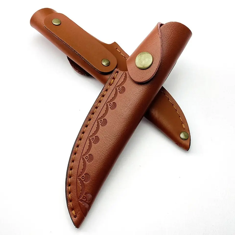 Púzdro pre opasok s koženým puzdrom Brown Black Black Pocket Hunt Nôž puzdro Púzdro s nožom