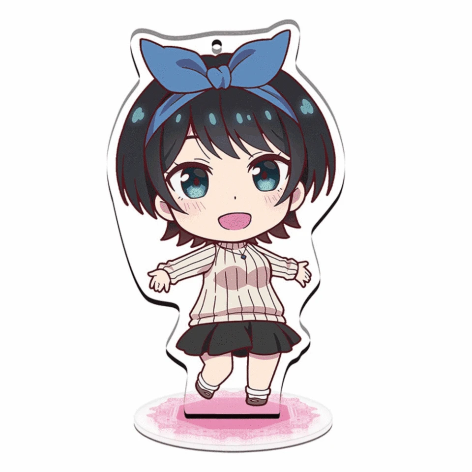 Q Edition Game 10cm Prenajmite priateľku akrylové stojan anime kanoo ichinose chizuru nanami figula modelu doska cosplay hračky darček