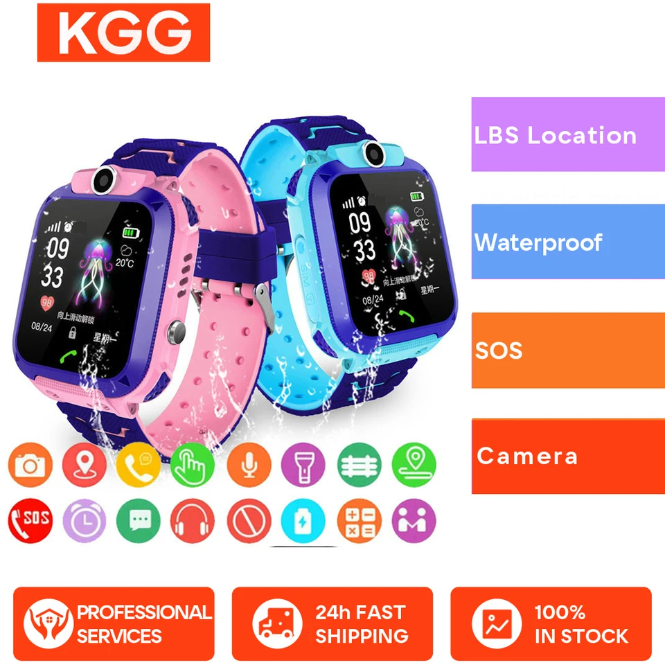 Q12 Kids Smart 2G Call Telefón Hodinky vodotesné matka deti LBS Monitor chlapče dievčatá sos detské športové digitálne hodinky sledovač