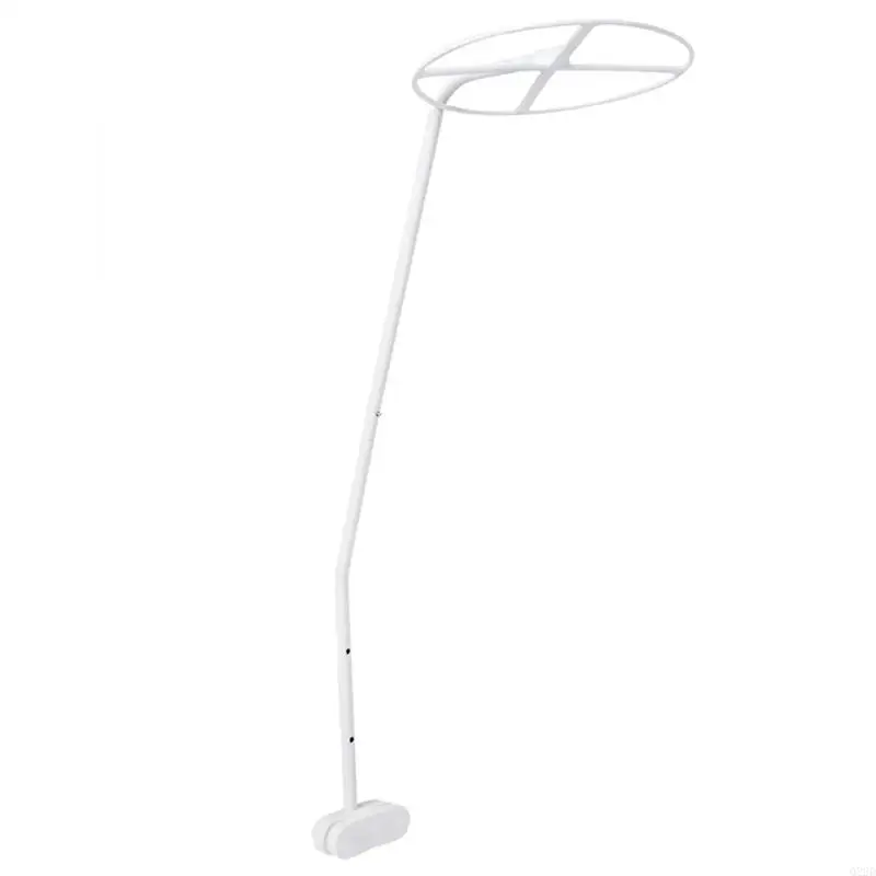 Q22d Clip-On Baby Bed Mosquito Net Montážna montážna oporný prsteň stojan na stojan na bielu oceľový stojan pre komár pre posteľ pre posteľ