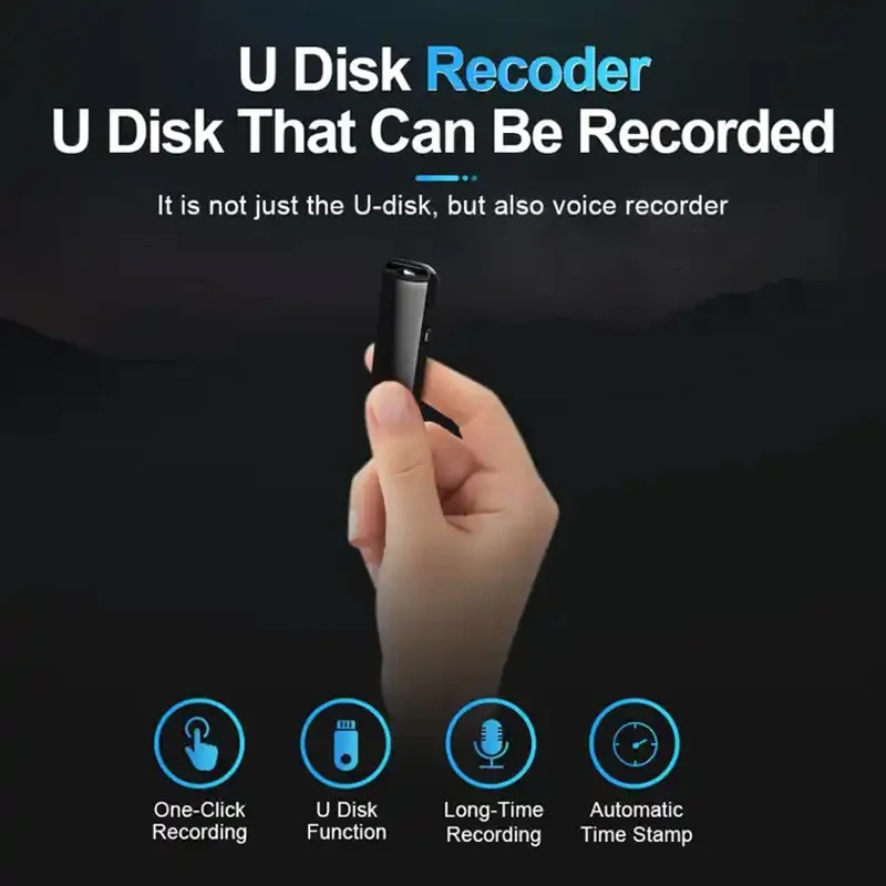 Q32 Nový štýl zvuku zvuku USB Disk Flash Drive Voice Aktivovaný 4 GB 8 GB 16 GB 32 GB Voice Recorder