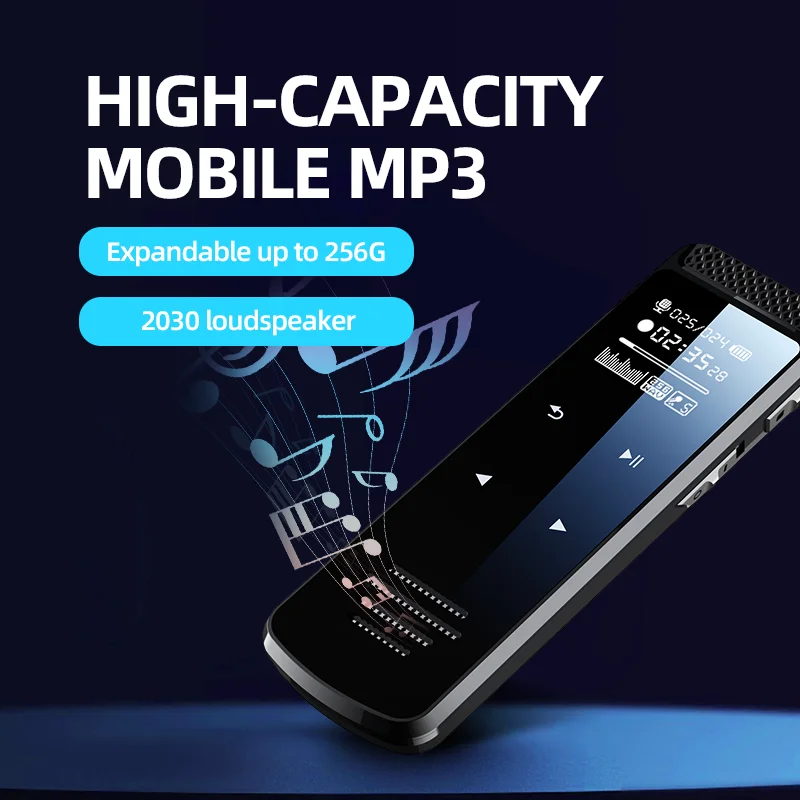 Q55 Pen Digital Voice Recorder s reproduktorom obrazovky 8 GB/32 GB/64 GB aktivovaný diktafónový zvukový záznam hluk Zníženie MP3 Player