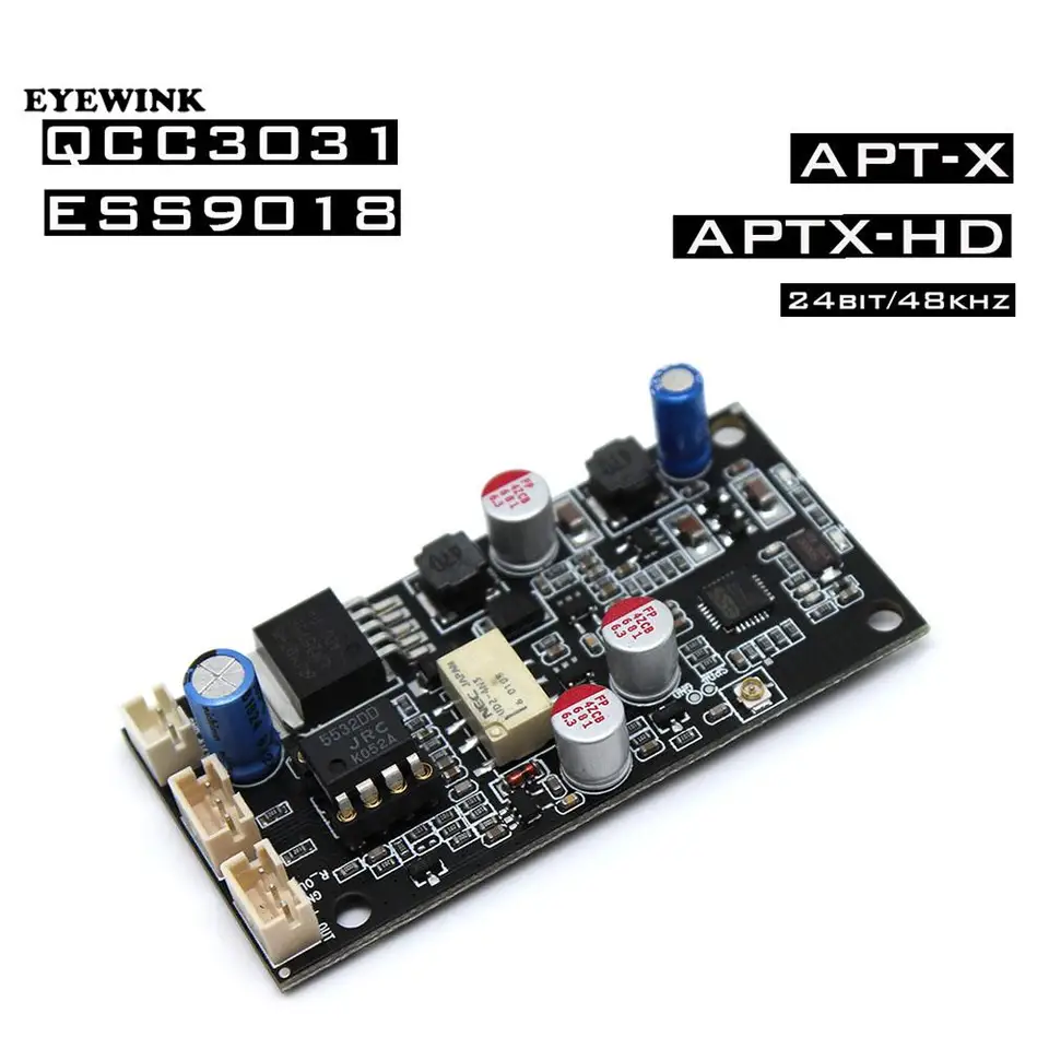 QCC3031/QCC5125 Bezdrôtový adaptér Bluetooth 5.0/5.1 ES9018 I2S DAC Audio Decoder Board 24bit/96kHz LDAC s anténou s anténou