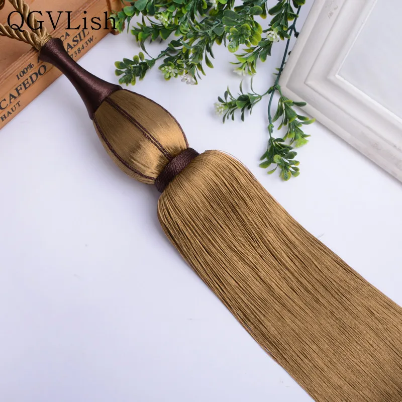 Qgvlish 2pcs New Curtain Tassel Fringe Tiebacks popruhy závesný pásový záclon