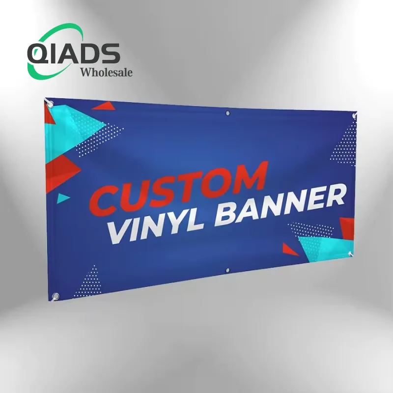 QIADS Vlastná veľkosť Picture Dizajn DIY Reklamné pozadie Tlač PVC Outdoor Paint Banner, vinyl/tkanina, vinyl