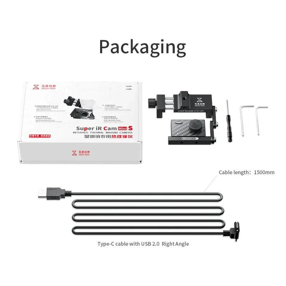 Qianli Termal Imaging Camera Camera Camera Microscope Bracket Mega-Idea Super Ir Cam Mini s infračervené 3D Alcatel Mobile Mobile Support