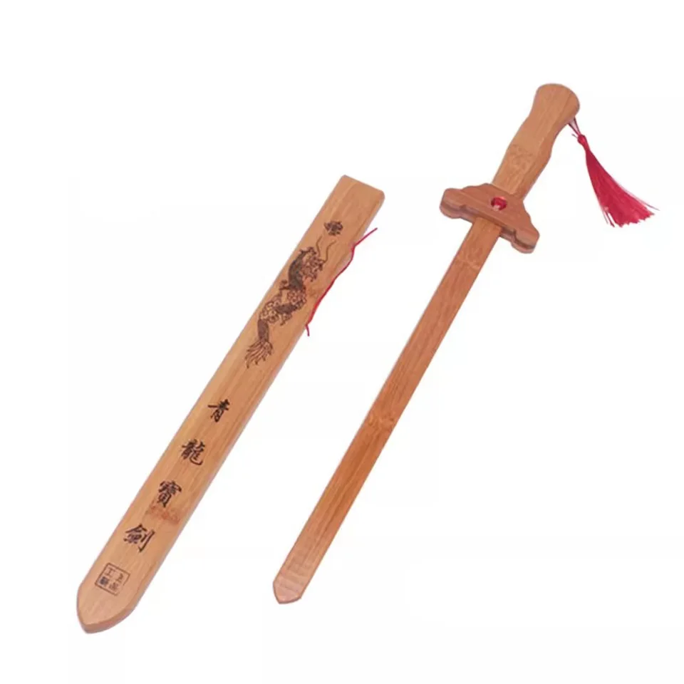 Qinglongbaojian čínsky kung fu bojové umenia bambusový drak meč púzdra o púpa 55 cm/21,65 palca
