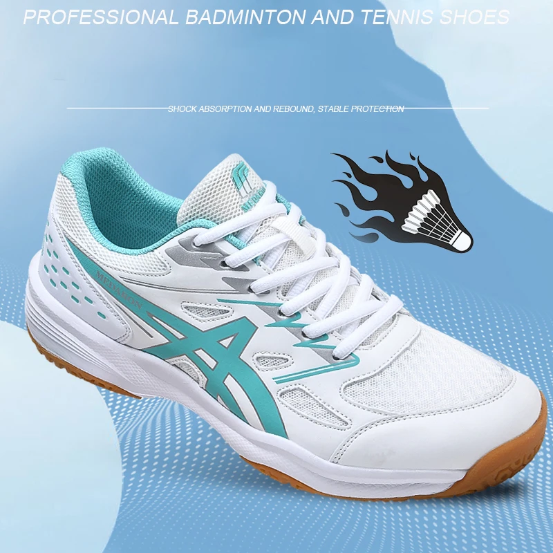 Qinminxuan Badminton topánky Men ženy biele 519 volejbalové tenisové topánky Indoor Anti-Slippery Pingpong Training Sneaker