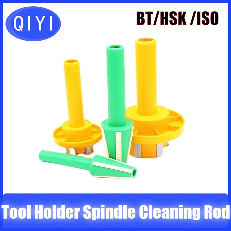 Qiyi BT30 BT40 BT50 ISO10 25 HSK32 HSK40 HSK50 HSK63A HSK63 Čistenie vretena Čistiace prostriedky Čistiaci kefový kefový držiak Collet Collet Wipe CNC nástroj