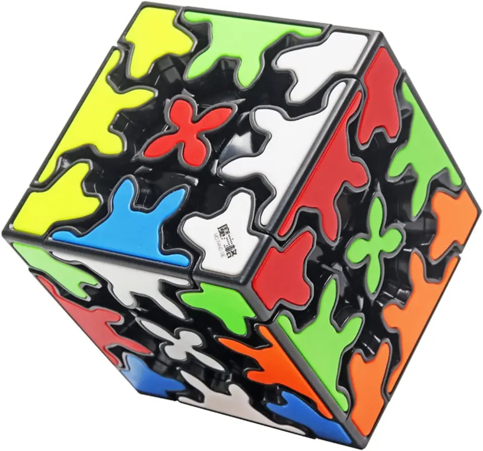 Qiyi Gear Cube 3x3x3 Trojrozmerná konštrukcia prevodového stupňa Brain Upúchľovacia kocka 360-stupňová otočná mechanická kocka prevodovky