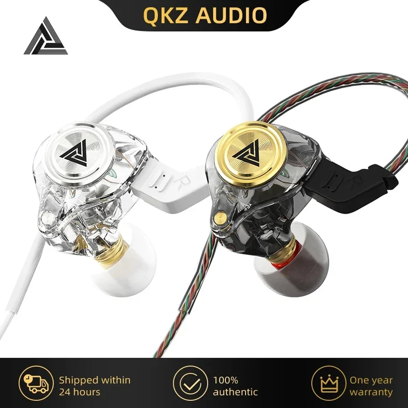 QKZ AK3 File káblový slúchadlá s mikrofónom HiFi Music Monitor basové slúchadlá hluku Zadávajú náhlavnú súpravu pre športové herné slúchadlá