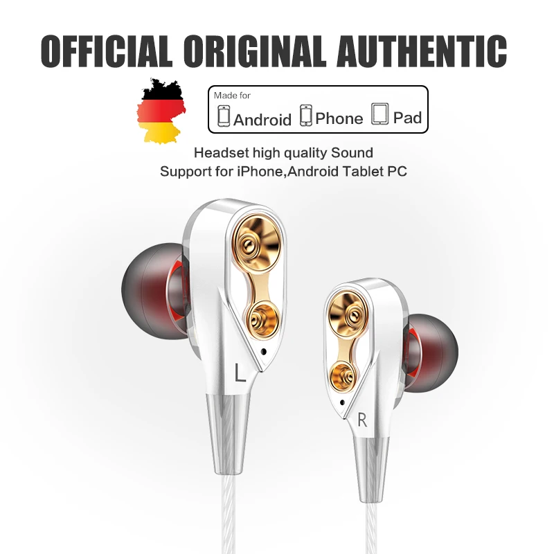 QKZ CK8 3,5 mm káblové slúchadlá Duálny vodič stereo hifi slúchadlá basové febaby