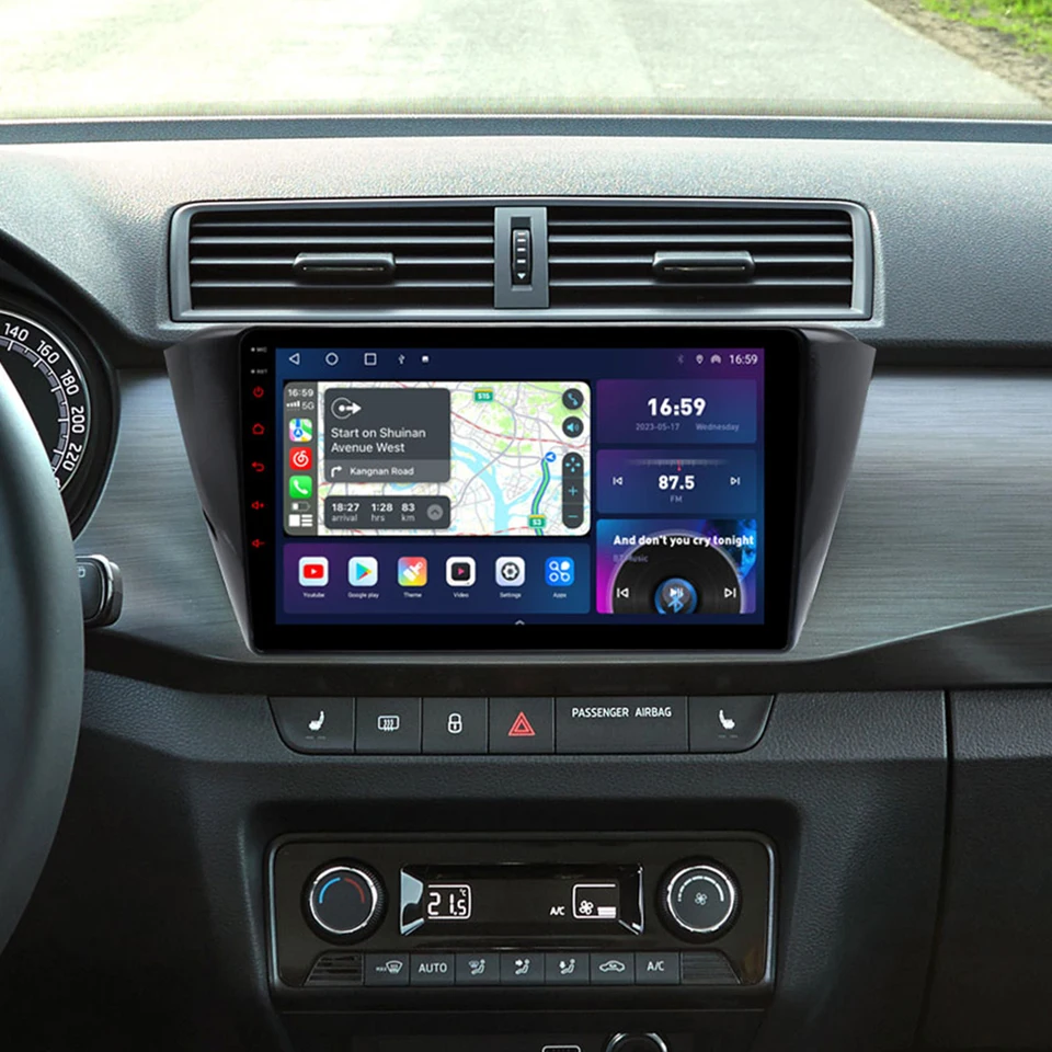 QLED 1280*720p 8Core 8+128g Car pre SkoDa Fabia MK3 NJ 2014-2023 GPS Navigation Bluetooth 5.0 Tethering Autoradio