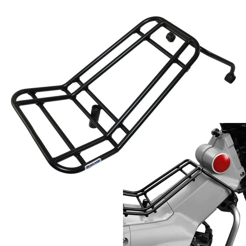 QMstart Racing Black Motorcycle Middle Carrier batožinový stojan na prepravu nákladnej poličky pre Honda Hunter Cub 125 CT125 2020-2023