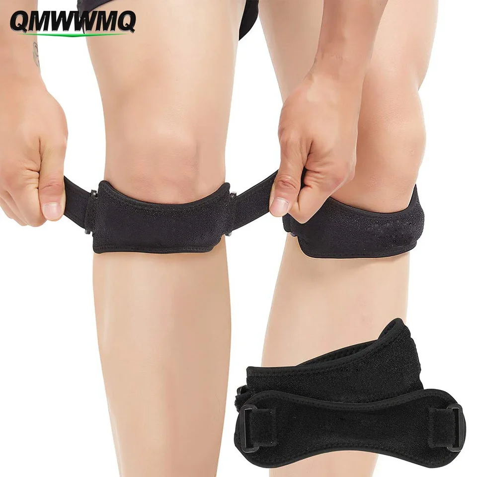 QMWWMQ 1Pair Patella koleno popruh, nastaviteľná kolenná ortéza Patellar Stabilizátor Podporuje pásmo pre úľavu od bolesti kolena