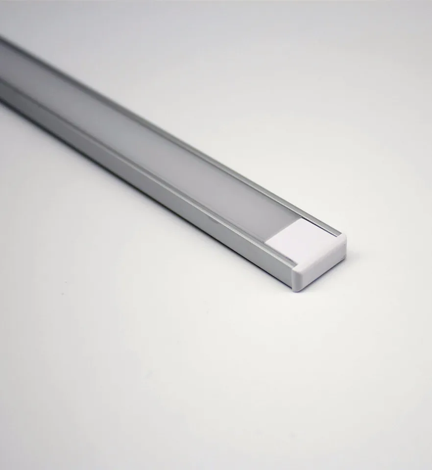 QSG-1506; Hliníkový profil LED (eloxovaná strieborná farba) s krytom PC; pre pružné alebo tvrdé LED prúžky; profil lineárneho svetla LED