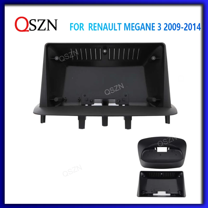 Qszn 9 palcový rám automobilu Fascia pre Renault Megane 3 2009-2014 Stereofónna doska adaptéra Montážna prístrojová doska Inštalácia rámu 2 DIN