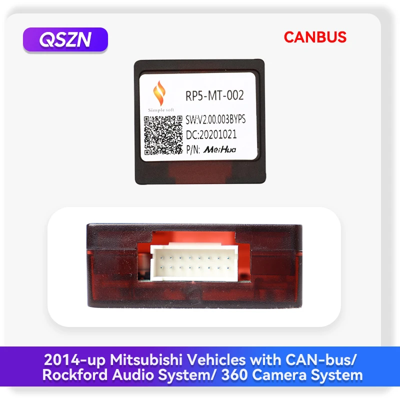QSZN Car Radio Canbus pre Mitsubishi Outlander Sport/Pajero/Montero/Shogun/L200/Strada/Triton/ASX/RVR Adaptér RP5-MT-002