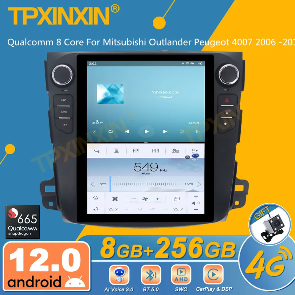 Qualcomm 8 jadro pre Mitsubishi Outlander Peugeot 4007 2006 -2011 Android Car Radio Screen 2Din Stereo prijímač Autoradio