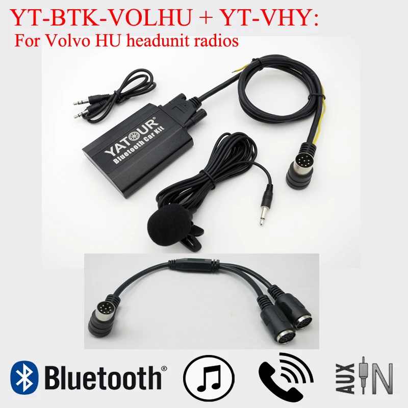 Qualcomm Yatour Hi-Fi Bluetooth Player s telefónnymi hovormi bezplatne pre Volvo s navigačnými rádiami