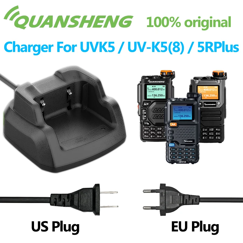 Quansheng Walkie Talkie Base nabíjačka pre UV-K5 UV-5Rplus UV-K5 (8) C-51 AC 110-240V Original BPK5 Li-Ion Desktop Dock Dock