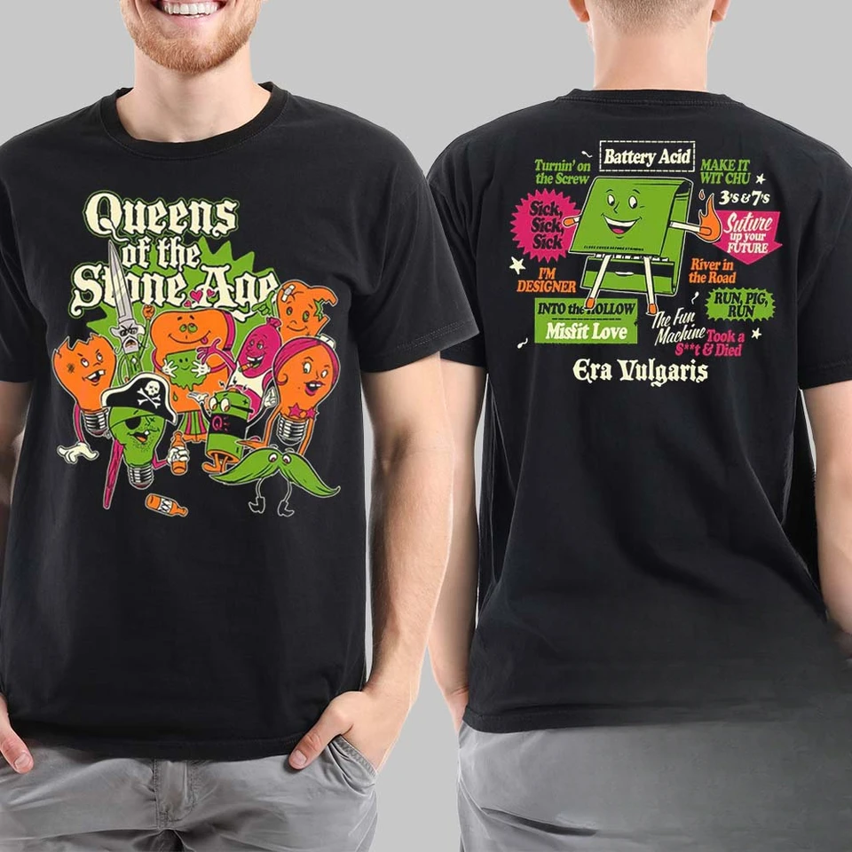 Queens of the Stone doba bavlnené tričko unisex mužov Ženy leto s krátkym rukávom módne špičkové príležitostné vinobranie móda denné vinobranie tričko