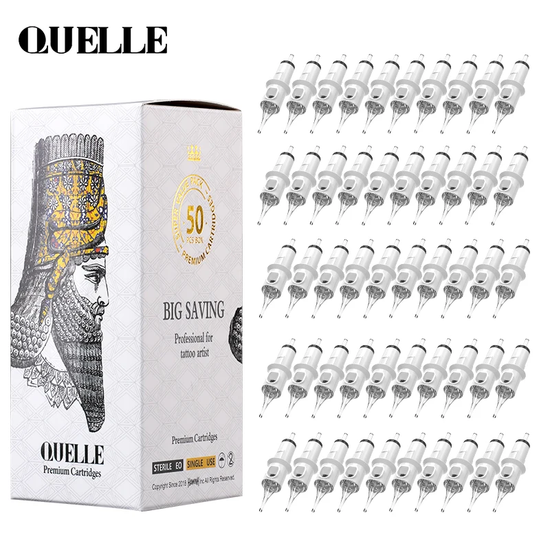 Quelle 50ks tetovanie tetovania okrúhly vložka shader 0,30/0,35 mm jednorazové sterilizované bezpečnostné tetovanie make -up pre tetovania