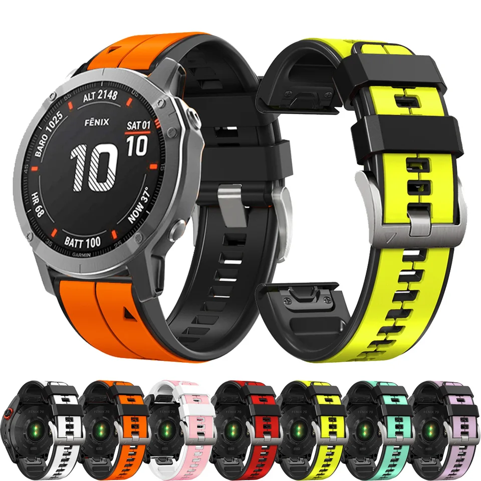 QuickFit 20mm Smart WatchBand pre Garmin Fenix ​​8 43 mm Epix Pro 42 mm 6s Pro Mk2s 5s plus dvojtýlový silikónový remienok Náramok s náramkom
