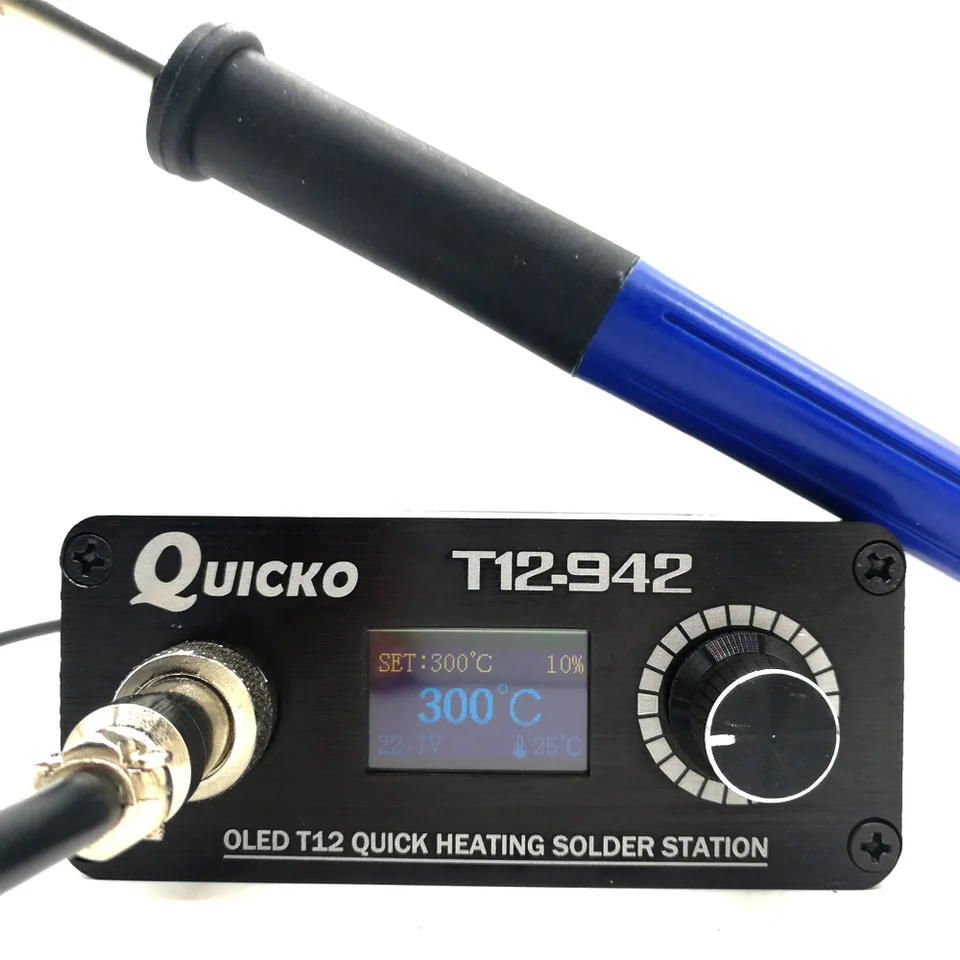 Quicko Mini T12 STC OLED Digital Solinging Station 942 Elektronické soderové železo s zváracím nástrojom 9501