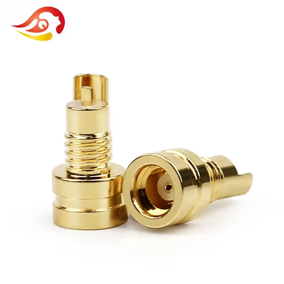 Qyfang 24k Gold -Pastované beryllium Copper MMCX PIN s ženským konektorom drôtu pre IE800 Hifi slúchadlá DIY zvukový adaptér
