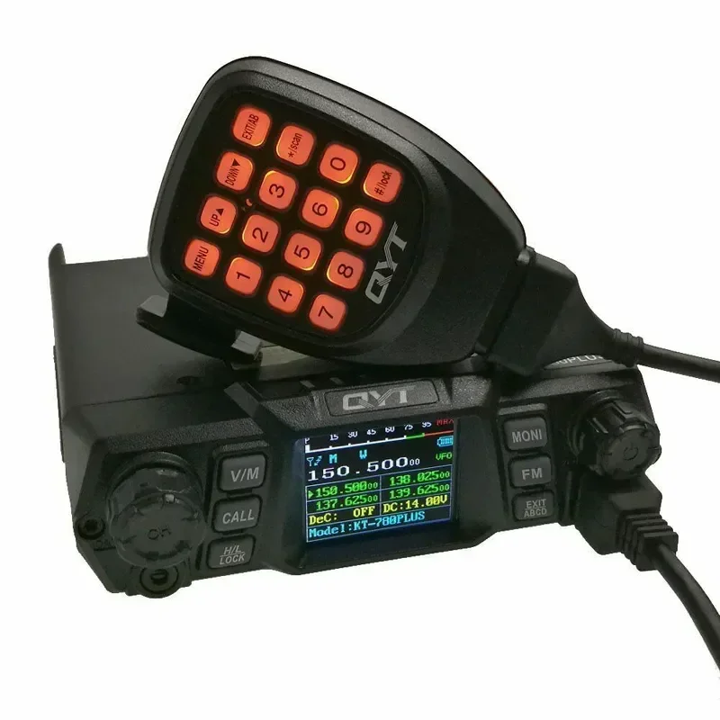 Qyt KT-780 plus vysoký výkon 100W VHF 136-174MHz alebo 75W UHF 400-480MHz Auto-rádio/mobilný transceiver KT780 DLHODOBO