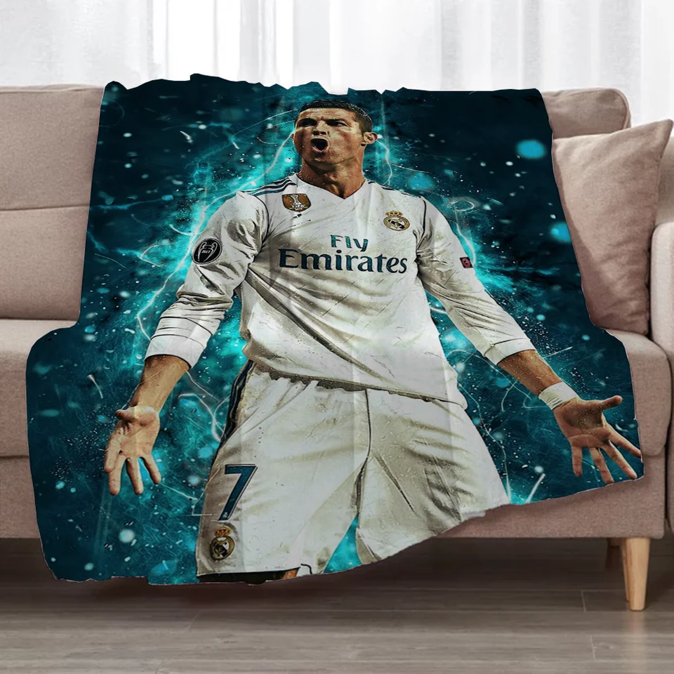 R-ronaldo Fluffy Mäkké prikrývky a prikrývky pre dekoratívnu pohovku Halloween Bedspreads and Coverets Vlastné prikrývky Plaid Cobija
