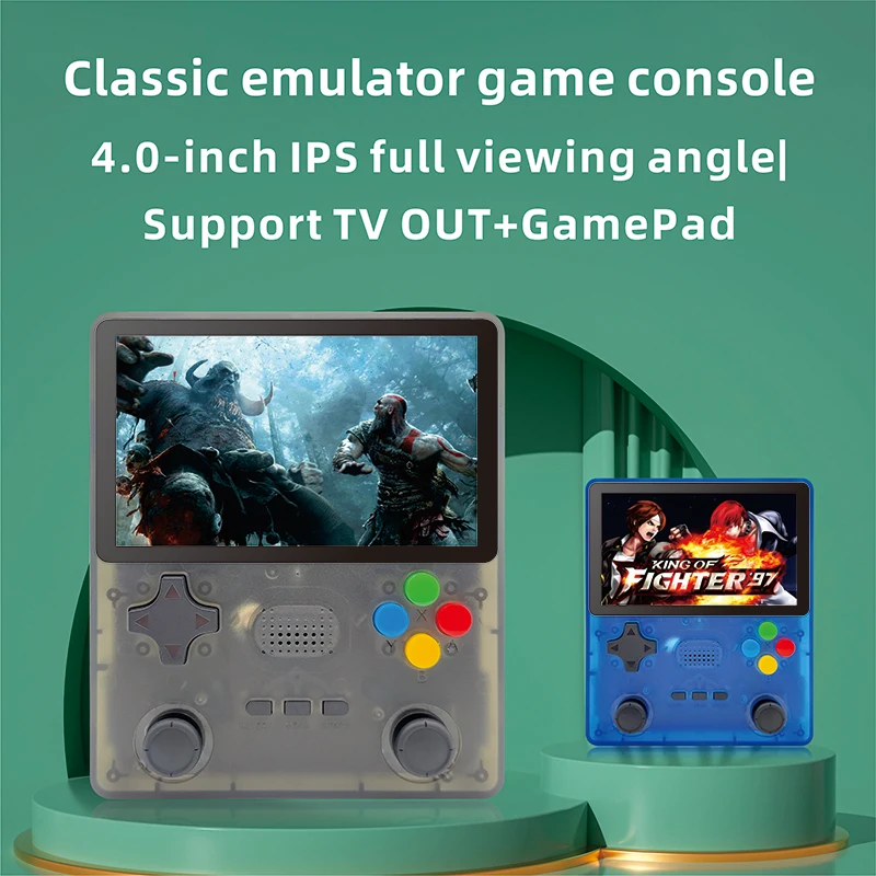 R39S Retro Runheld Video Game Console Linux Systém 4 palce IPS prenosný vreckový video prehrávač 128 GB Games Boy Darček