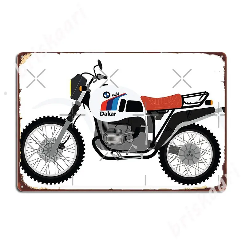 R80GS Paris-Dakar Adventure Motocykle Metal Signs Retro Club Party Decor Dar