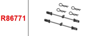 R86771 Body Clips for RGT 136100 V3 Rock Cruiser RC4 Crawler 136100PRO 13600XL Shooter Brushless LCG Hunter 1/10 RC Off-Road