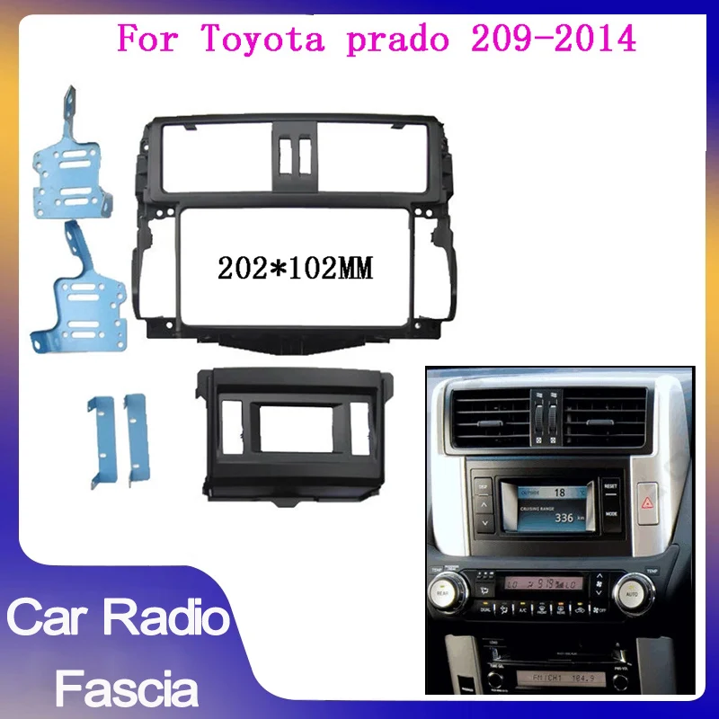 Radio fascia s dvojitým dinom pre Toyota Prado 150 2010-2013 Car Radio Fascia Cočiar