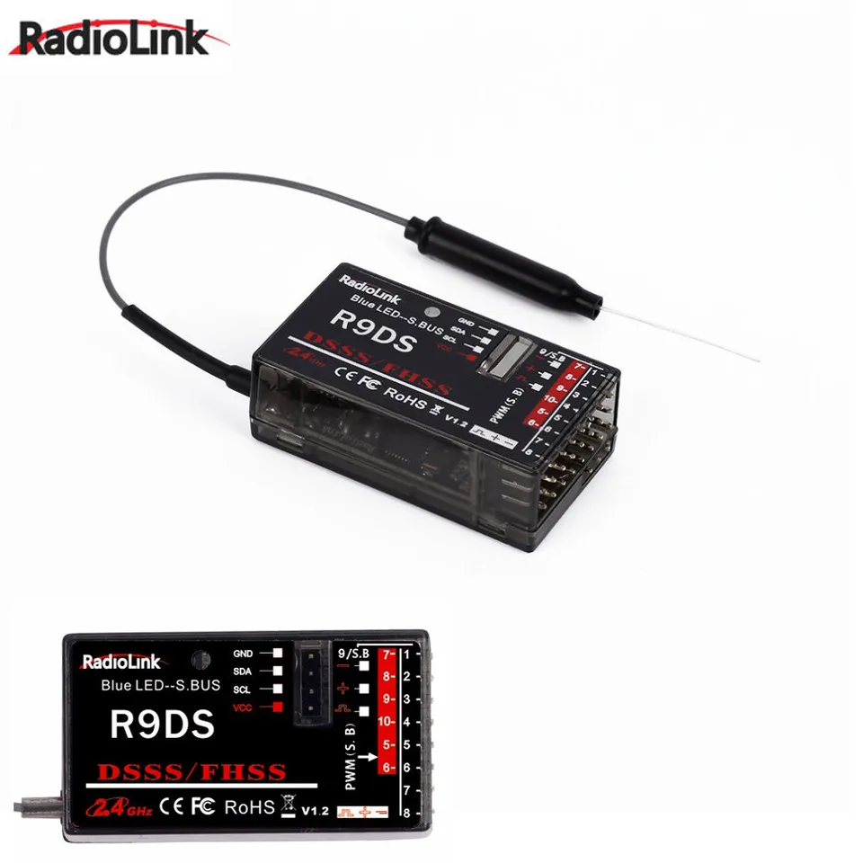 Radiolink 9 Channel 2,4 GHz Prijímač R9D + PRM-01 Power Return Model pre Radiolink AT9 AT10 vysielací Radiolink 9 kanál