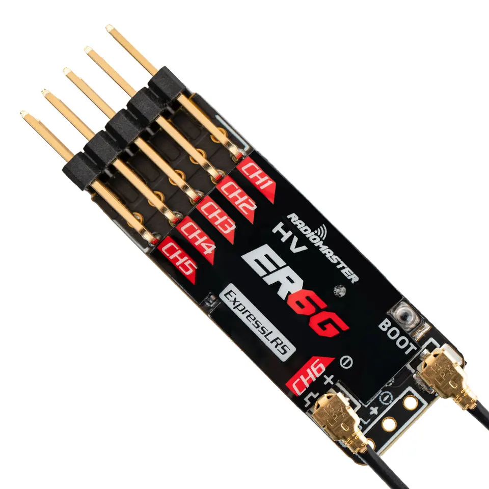 Radiomaster ER6-G/ER6-GV 2,4 GHZ 6CH ExpressLRS ELRS RX 50MW PWM Prijímač Podpora Telemetria napätia pre lietadlo FPV RC