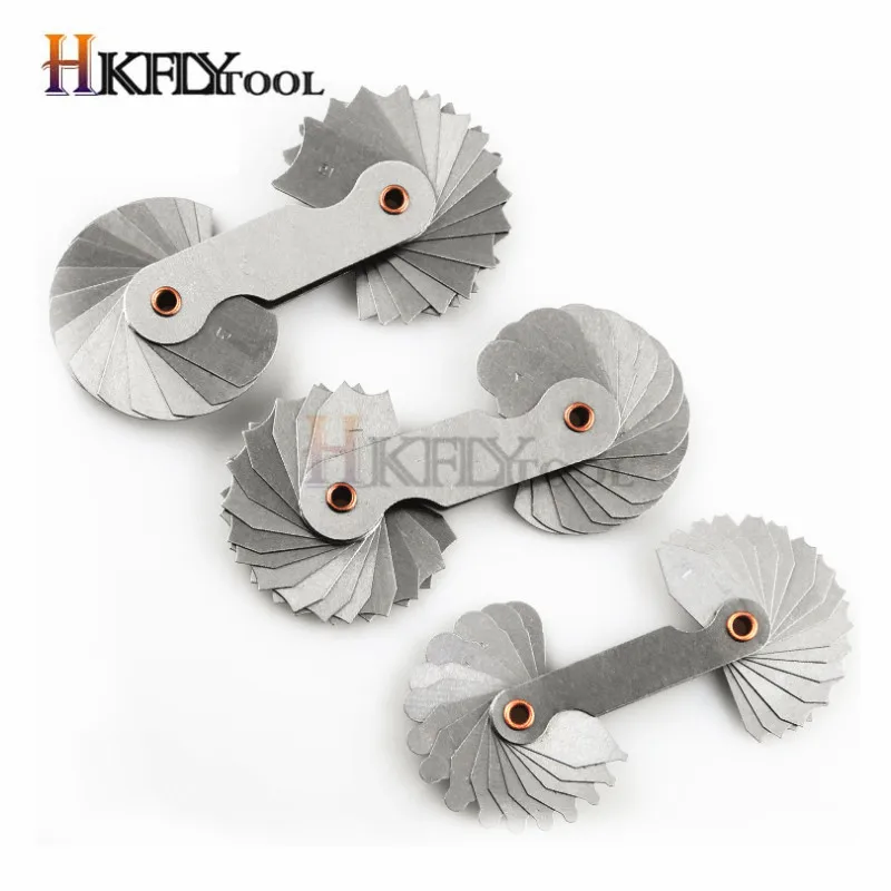 RADIUS TEMPLATE REGUER R1-6.5 7.5-15 15.5-25 26-80 RADIUS GAGE ​​FILLET FILLET GAUG Externá vnútorná konkávna konvexná meracia nástroje