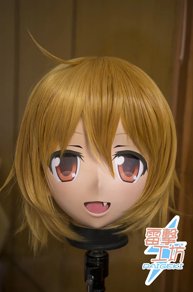 (Raigeki Maks 97) Silikón 2/3 hlava Helloween Mask CrossDressing Bjd Doll Kigurumi Anime Touhou Project Ruia Cosplay Mask