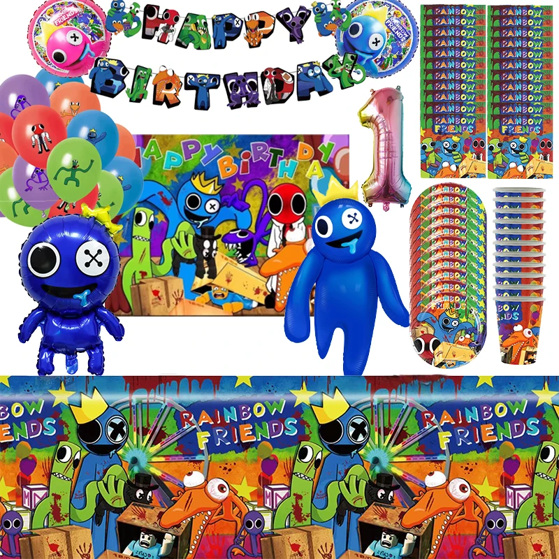 Rainbow Friends narodeninová oslava dekorácia balón Banner torta tortu topper pozadie dúhový priatelia narodeninové oslavy dodávky