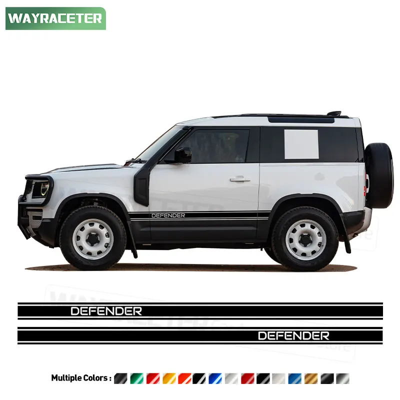 RALLE SPORT DVORY STRÁNKY STRÁNKA NÁKLADOVÁ STRÁNKA Vinyl Grafika pre Land Rover Defender 2024 2023 2022 L663 90 110 130
