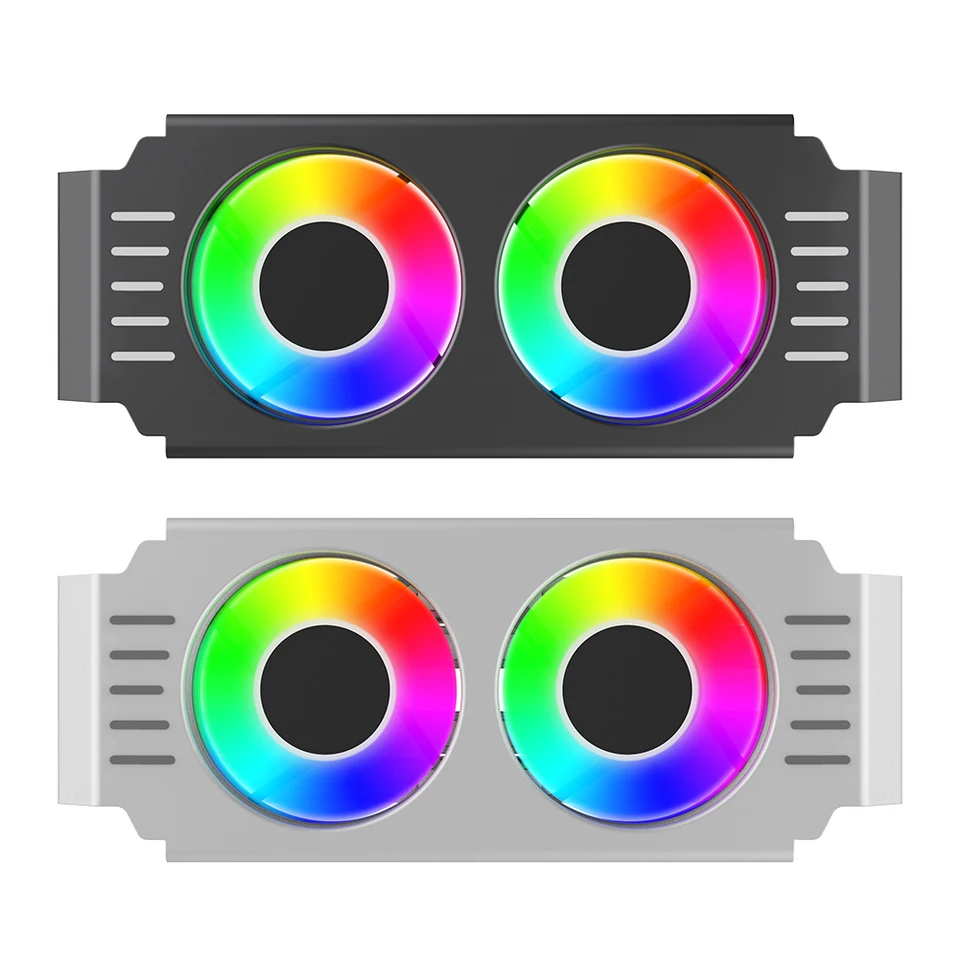 RAM chladič 4pin PWM/5V 3PIN ARGB PC PAMP CLAMNÁCIE chladič 1000-4500+RPM s duálnym 120 mm ventilátorom pre chladenie DDR4 DDR5