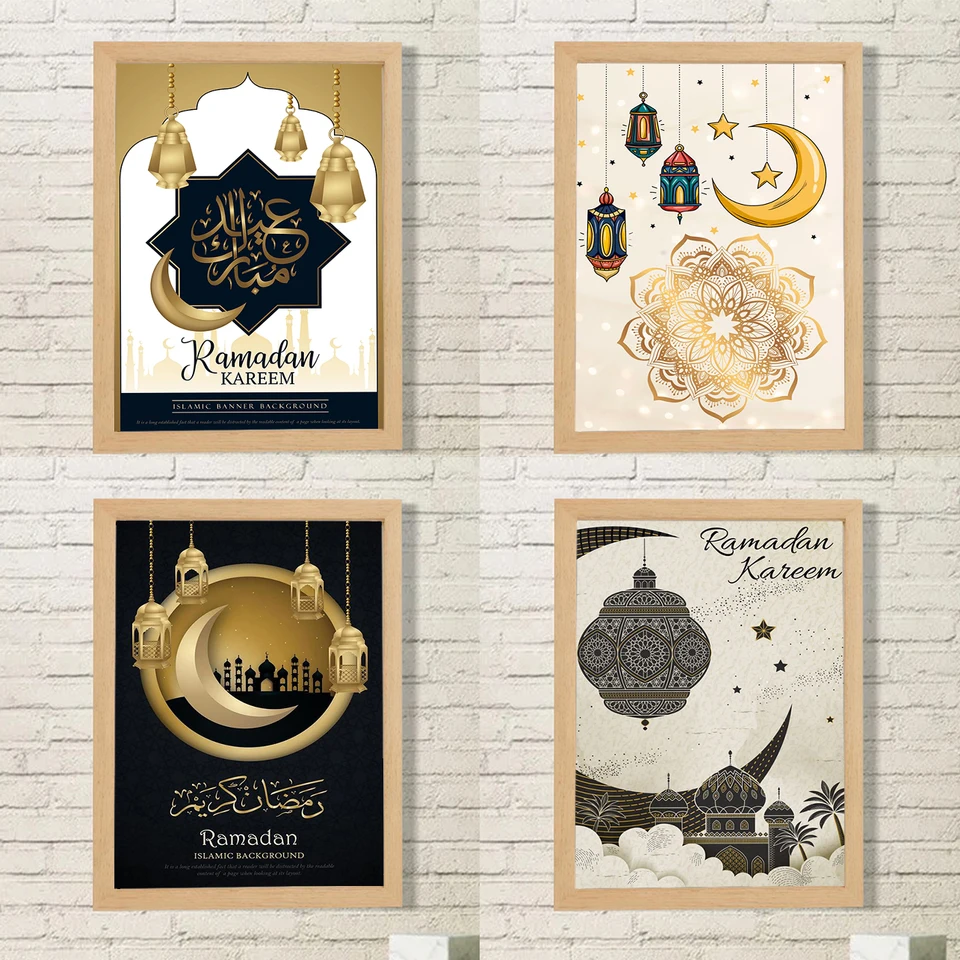 Ramadan kareem dekoratívne maľby Festival plagáty pre nástennú dekoráciu maľba plátno plagát